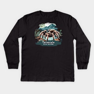 Tarantula - WILD NATURE - TARANTULA SPIDER -21 Kids Long Sleeve T-Shirt